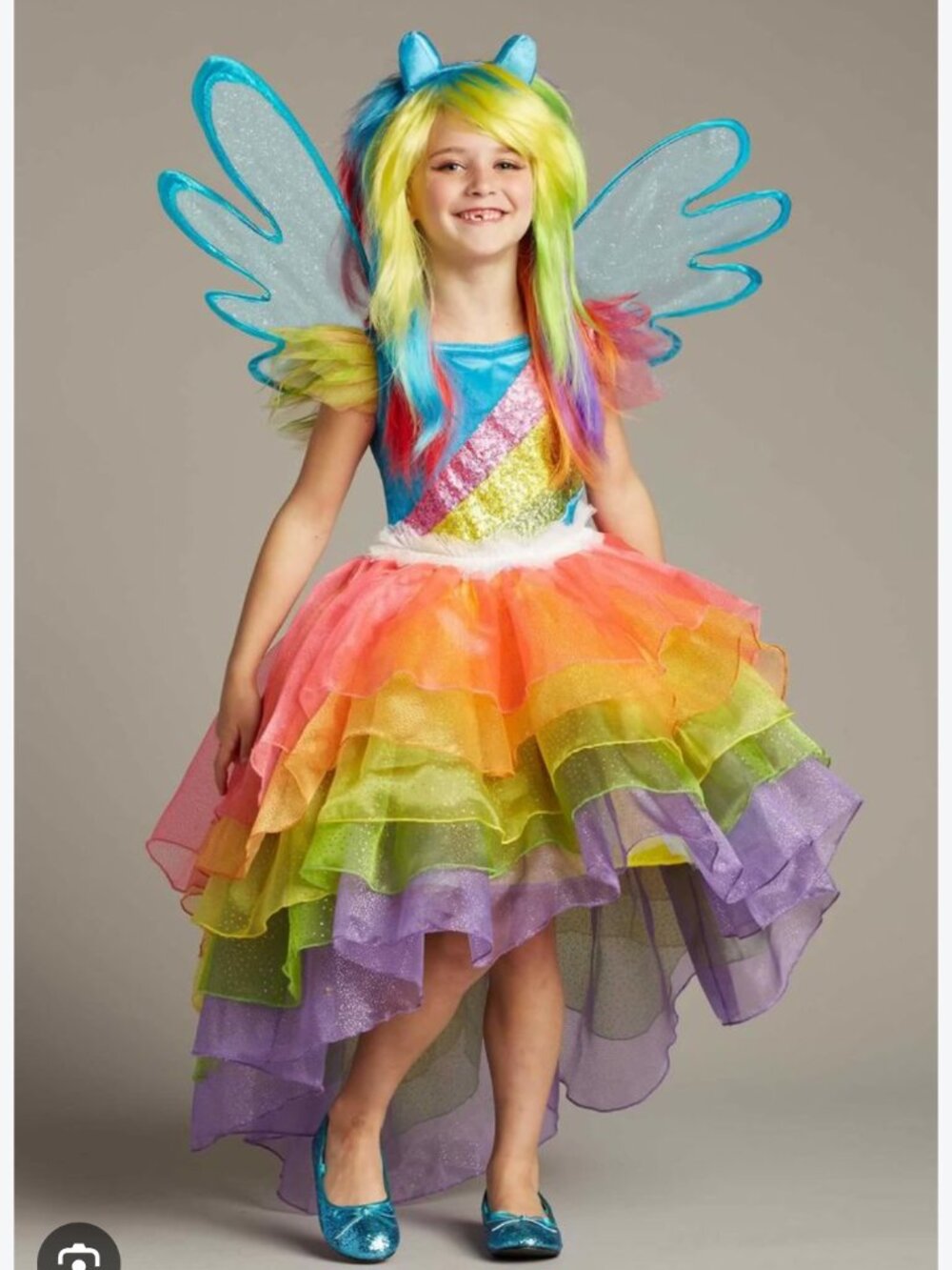 Chasing Fireflies My Little Pony Rainbow Dash Costume 6 Dress Wig Headband